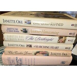 Janette Oke Vintage 6 Book Lot Seasons Of The Heart, Tender Years, Birthright